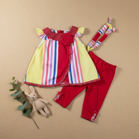 New Gymboree Baby Girl outfit set Shirt leggings Headband Size 3 months - Picture 1 of 3